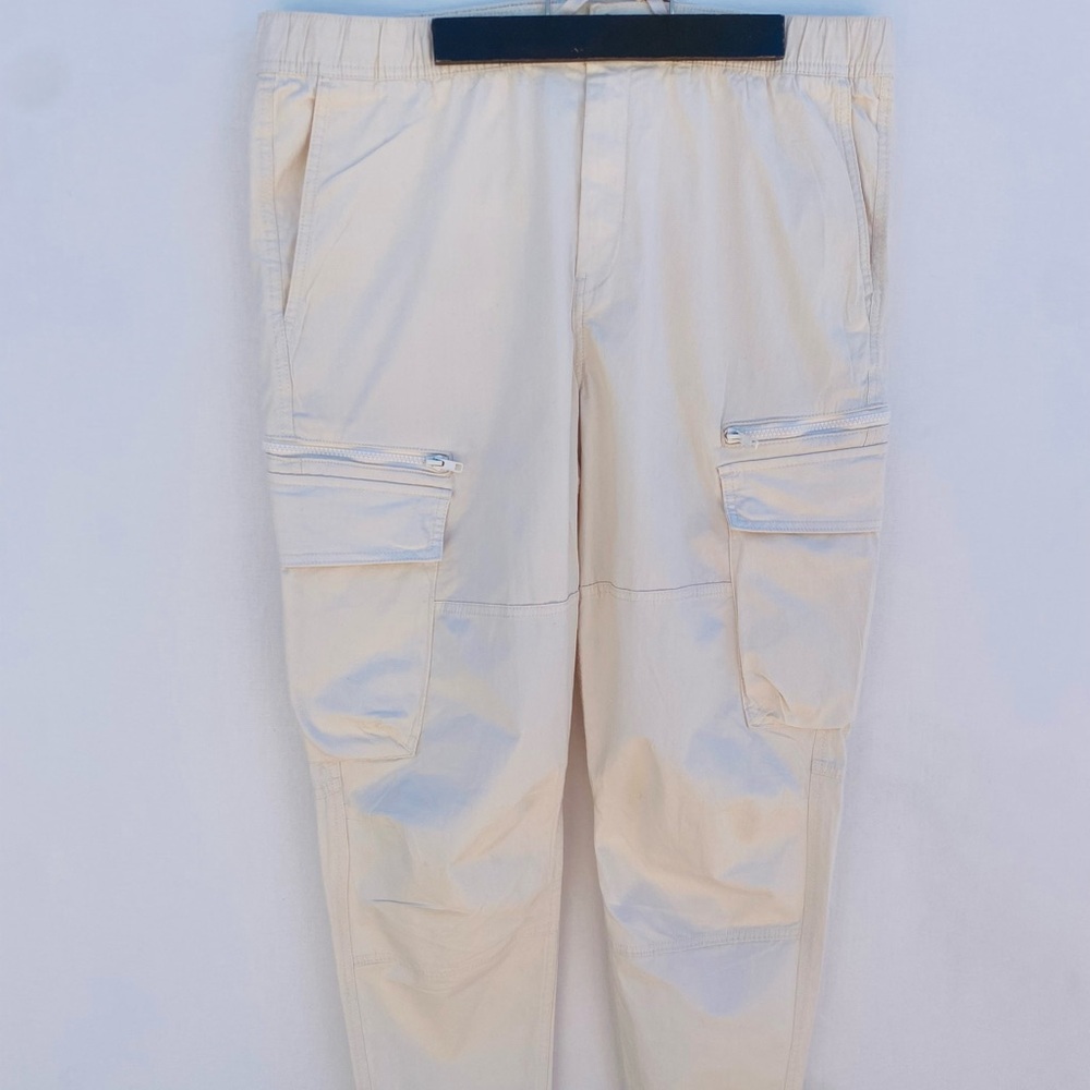 H&M Cream Cargo Pants with slim Fit